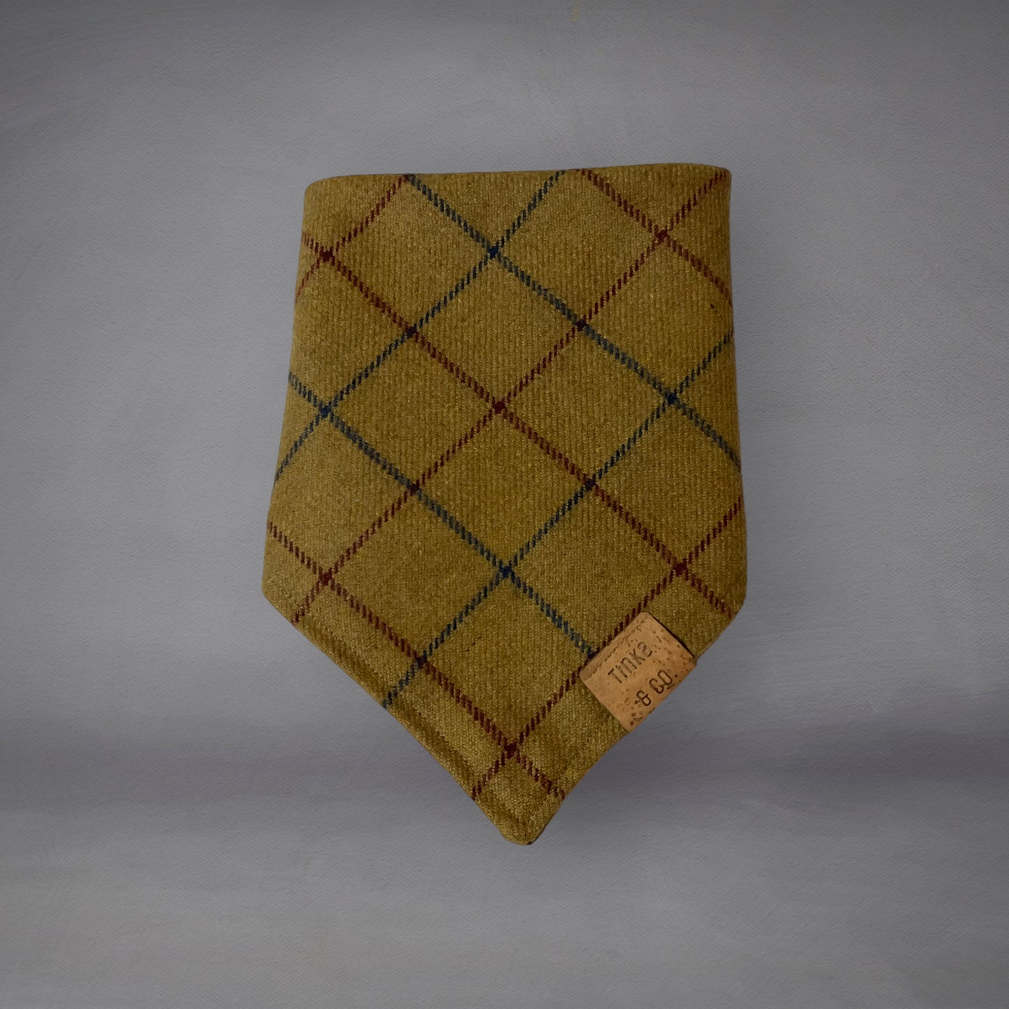 Mustard Brown Check | Dapper Dog Bandana