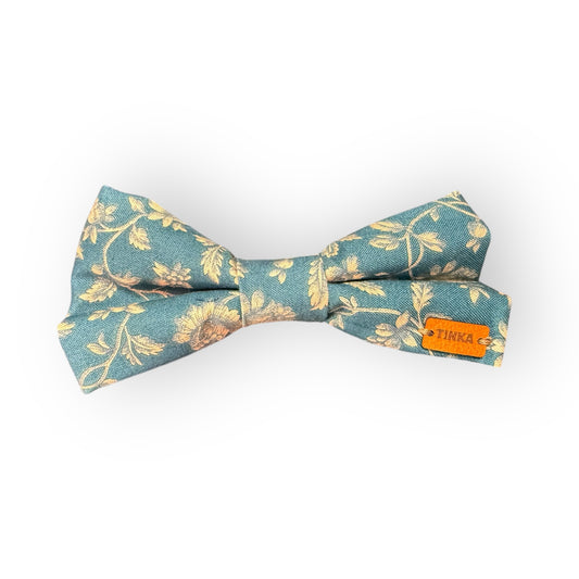 Blue & White Flowers - Dog Bow-Ties