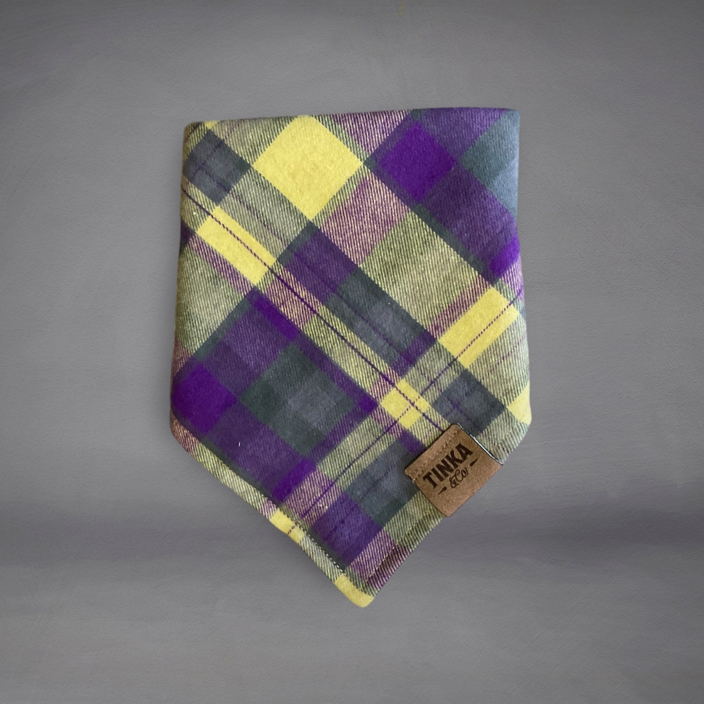 Purple & Yellow Tartan - Dapper Dog Bandana
