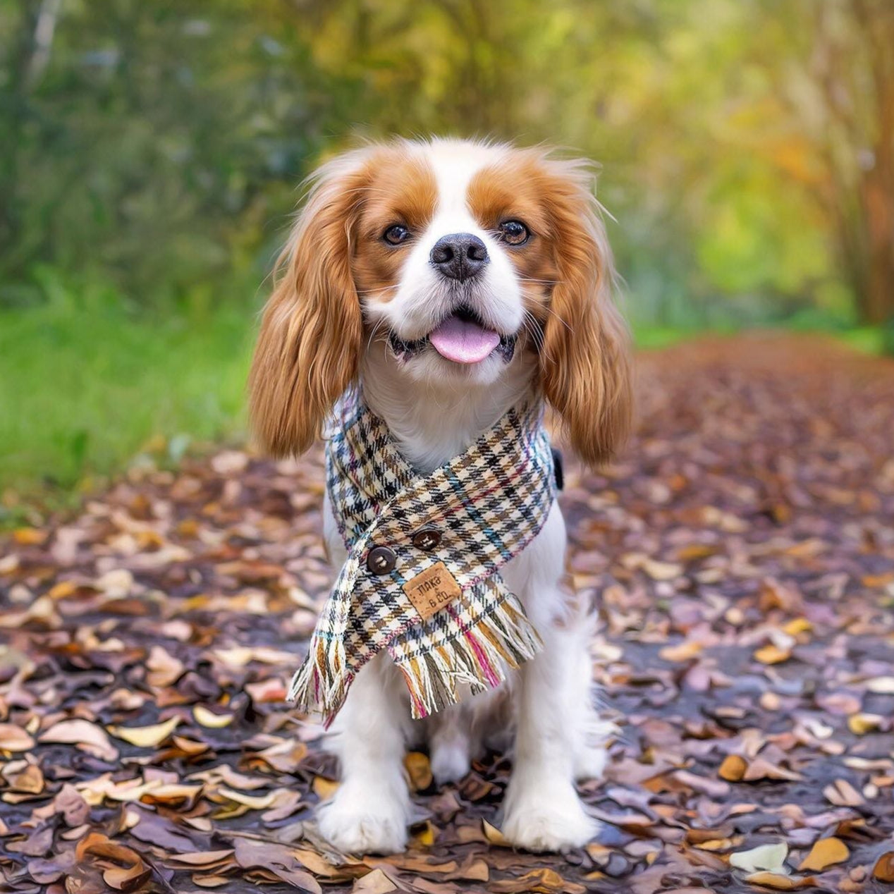 Spruce London Houndstooth | Limited Edition - Button Up Dog Scarf