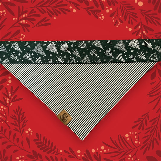 Christmas Trees | Green Reversible Dog Bandana