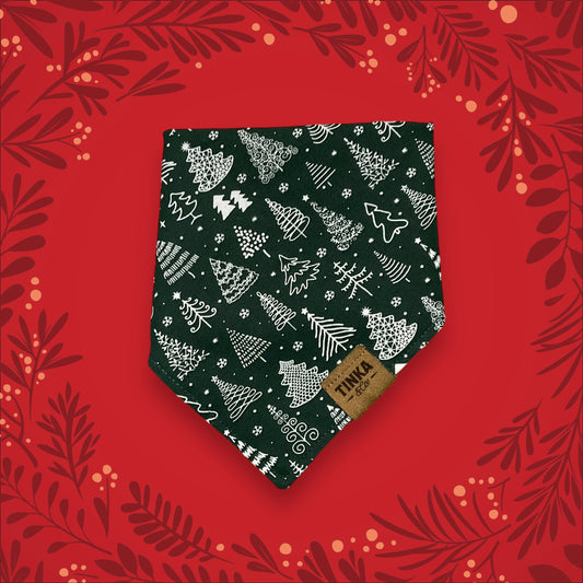Limited Edition - The Dapper Pine | Green Reversible Dog Bandana