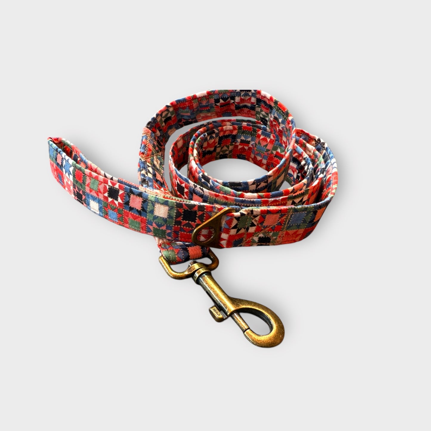 Premium Dog Leads (Red Gemetric)