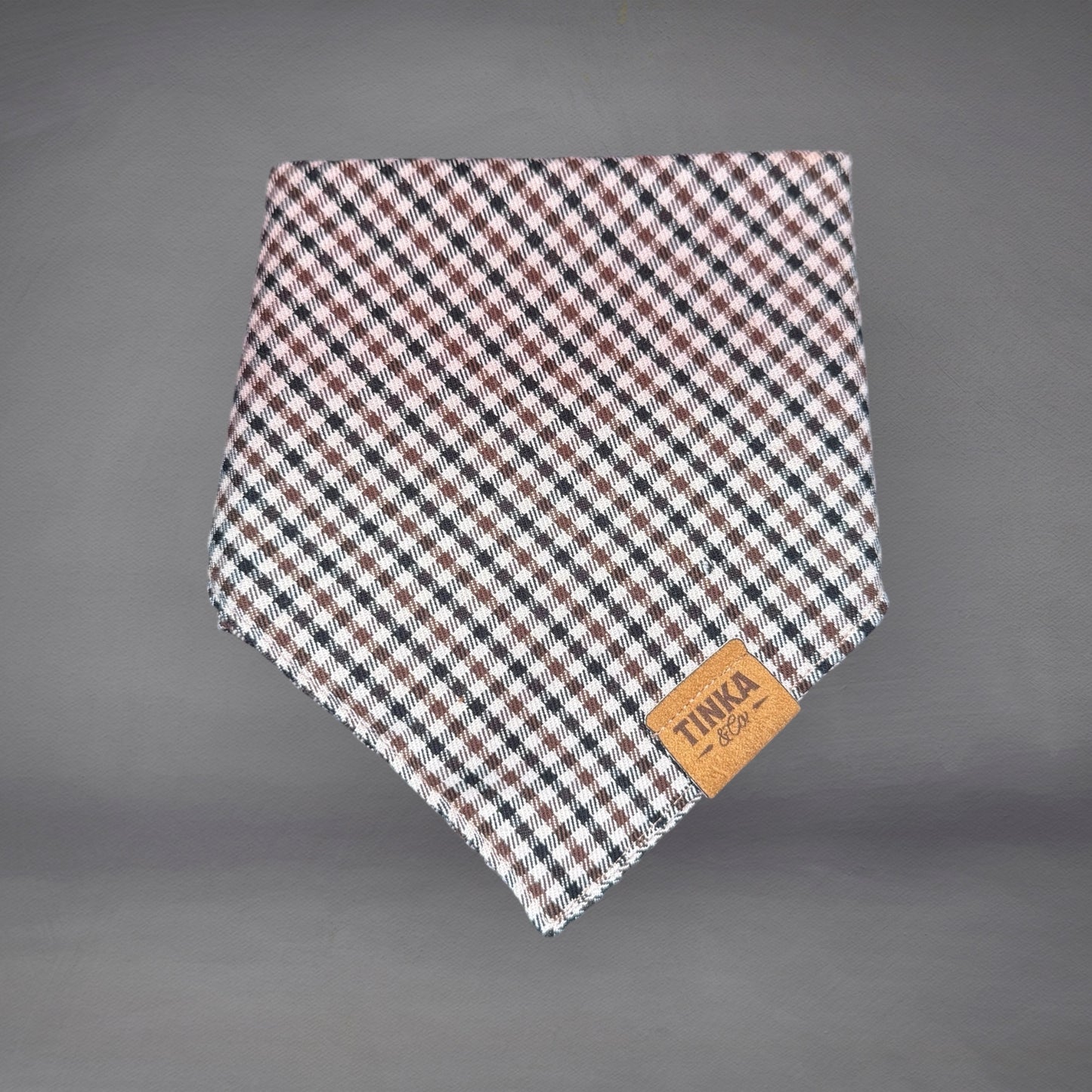 Black, Brown Check - Dapper Dog Bandana