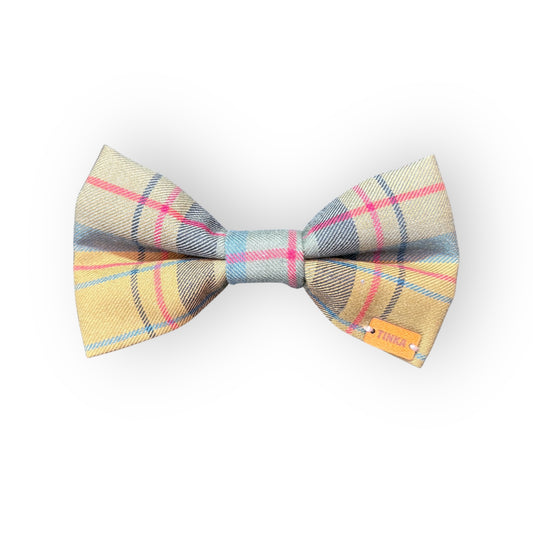 Golden Plaid - Dog Bow-Ties