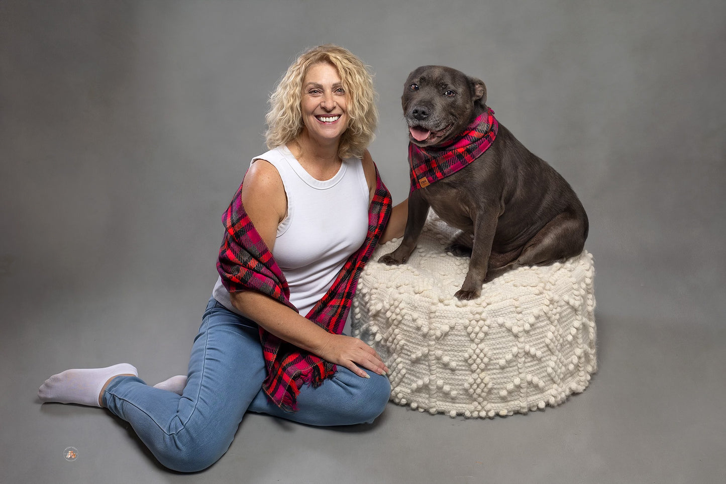 Pink Bundle: Human Scarf and Matching Dog Bandana