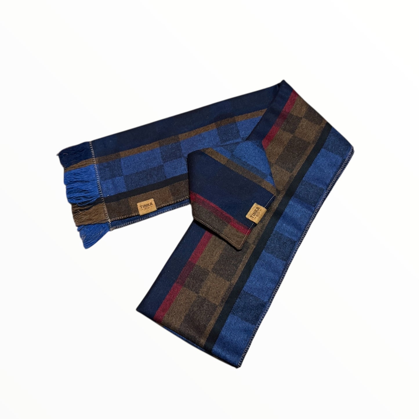 Blue Bundle: Human Scarf and Matching Dog Bandana