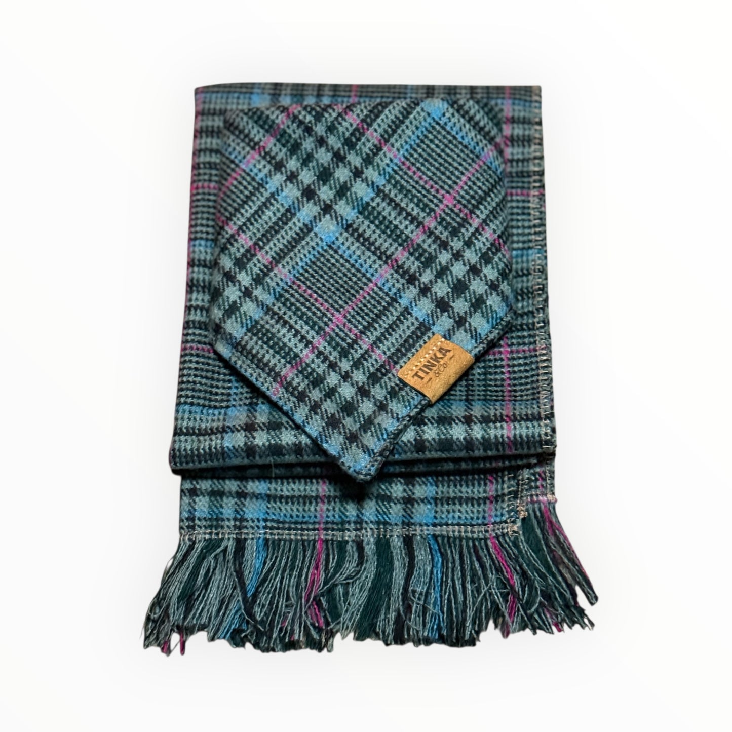 Blue & Pink Bundle: Human Scarf and Matching Dog Bandana