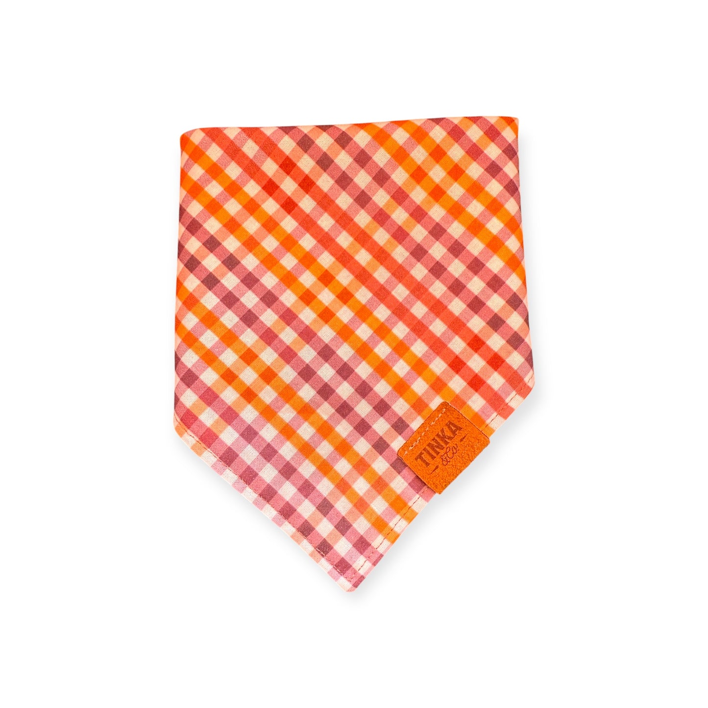 Pumpkin Gingham - Dog Bandana