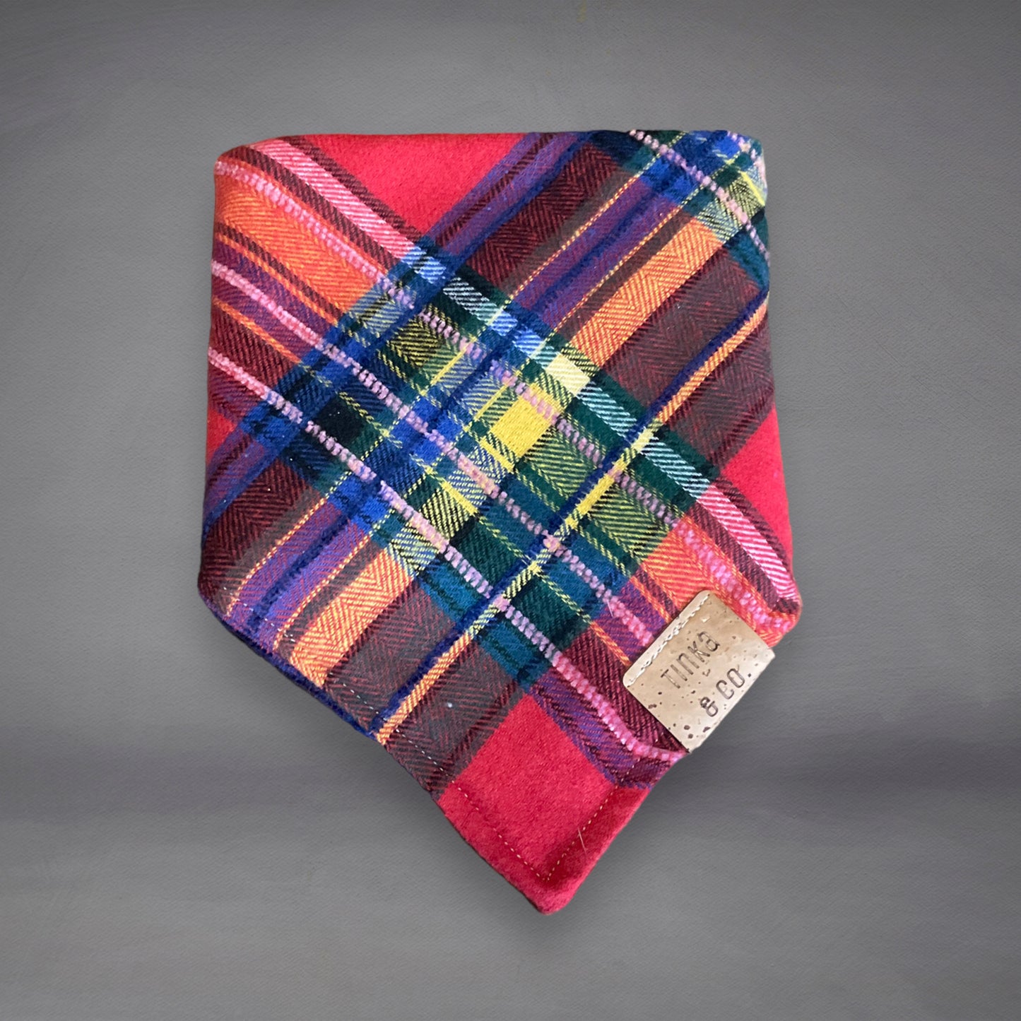Red, Multicoloured Tartan | Dapper Dog Bandana