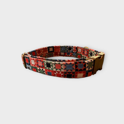 Premium Dog Collars (Red Geometric)