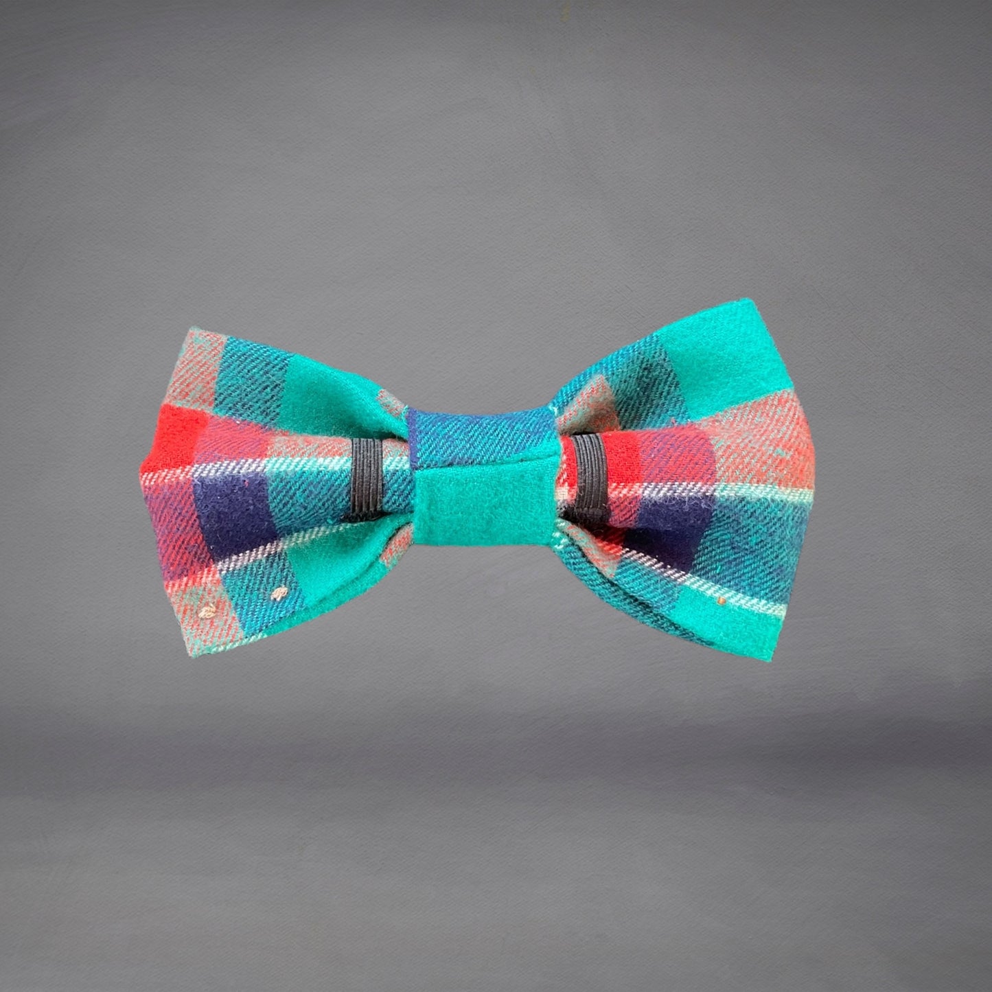 Green, Blue & Red & Flannelette Check Dog Bow-Ties
