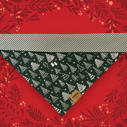 Christmas Trees | Green Reversible Dog Bandana