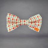 Red & Blue Flowers Print Edit Dog Bow Tie — Handmade in Australia