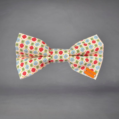 Red & Blue Flowers - Dog Bow-Ties