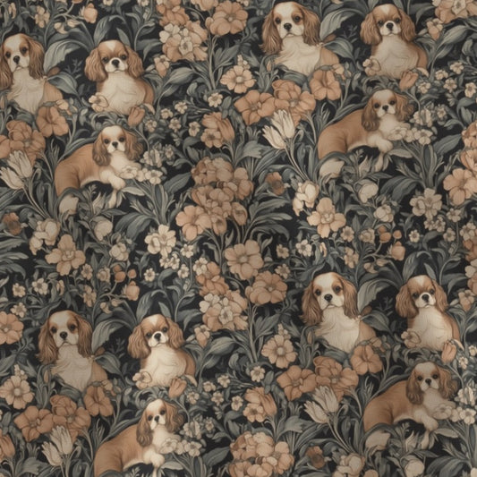 Blenheim Cavaliers in a Garden  | Snood