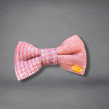 Red Tweed Print Edit Dog Bow Tie — Handmade in Australia