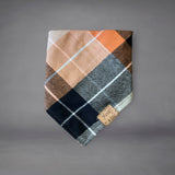Orange Tartan Dog Bandana — Handmade in Australia