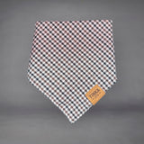 Black, Brown Checked Dog Bandana — Handmade in Australia