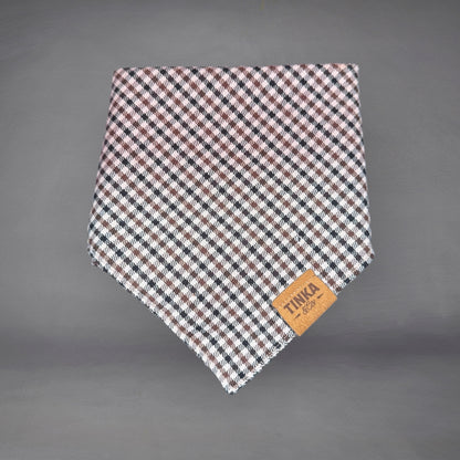 Black, Brown Check - Dapper Dog Bandana