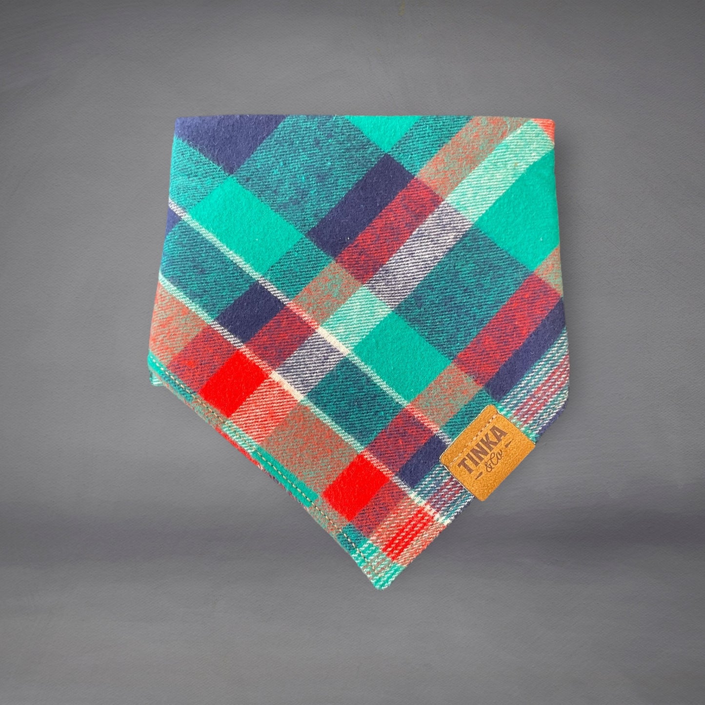 Green, Blue & Red & Flannelette Check - Dapper Dog Bandana