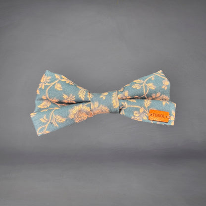 Blue & White Flowers - Dog Bow-Ties