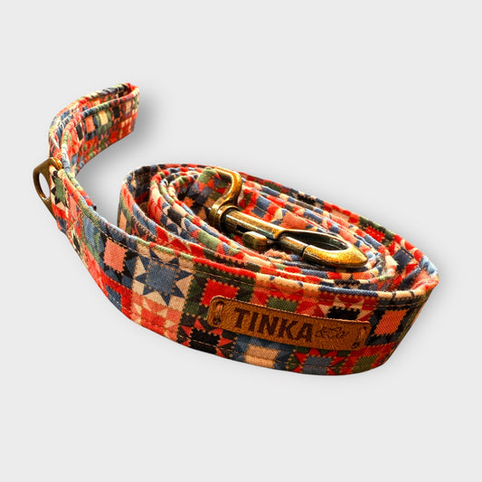 Premium Dog Leads (Red Gemetric)