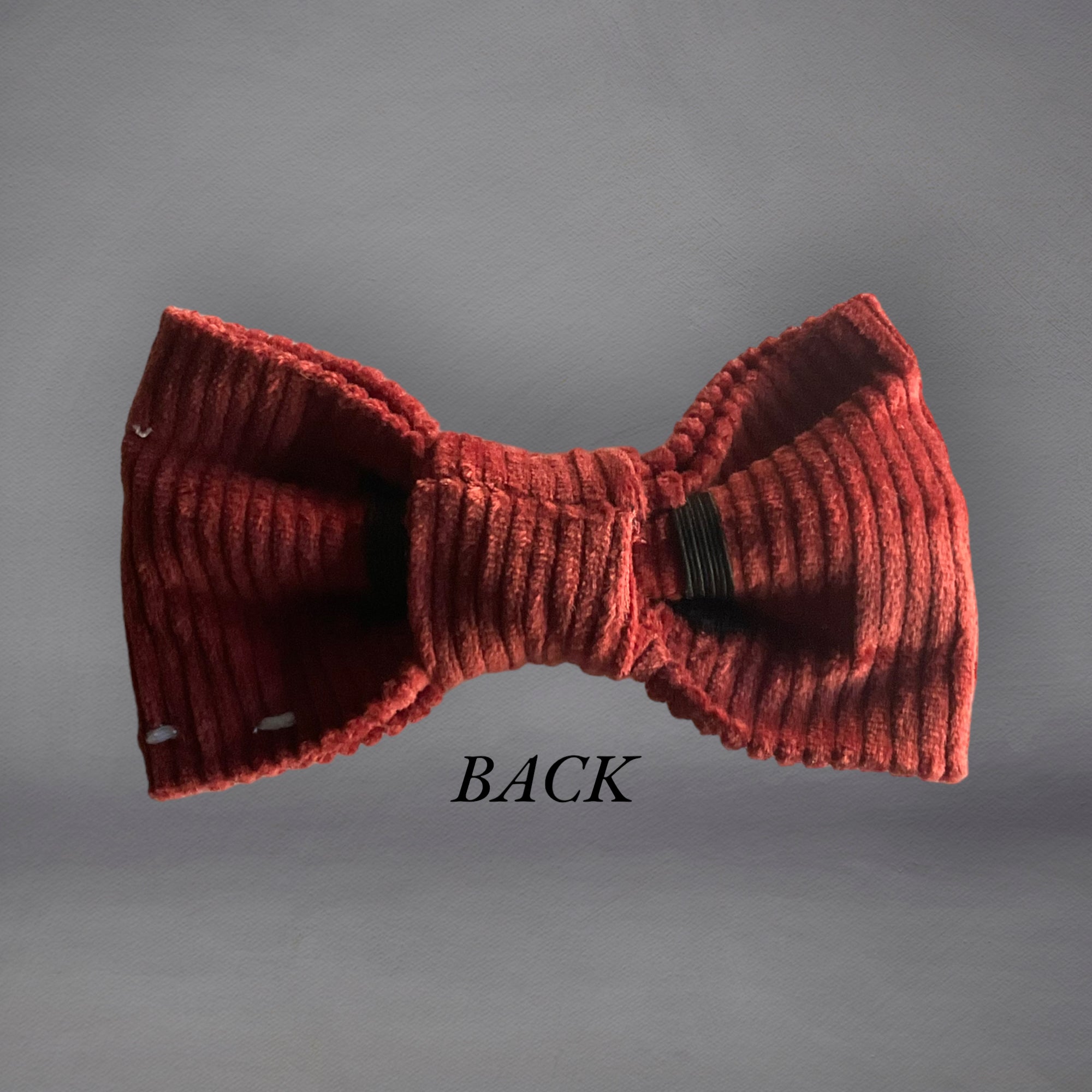 Dark Pink Corduroy  Print Edit Dog Bow Tie  — Handmade in Australia