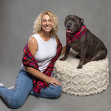 Pink Bundle: Human Scarf and Matching Dog Bandana