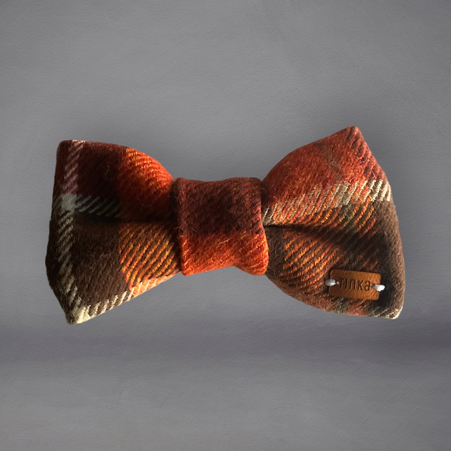 Marmalade Wool Plaid - Premium Dog Bow-Ties