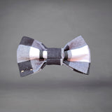 Black & White Flannelette Check Print Edit Dog Bow Tie— Handmade in Australia