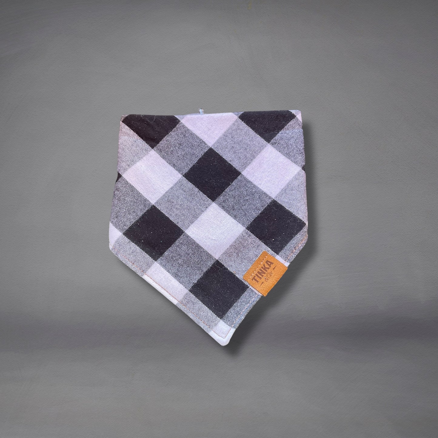 Black & White Flannelette Check - Dapper Dog Bandana
