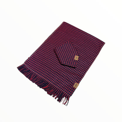 Red Bundle: Human Scarf and Matching Dog Bandana