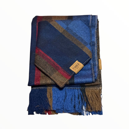 Blue Bundle: Human Scarf and Matching Dog Bandana
