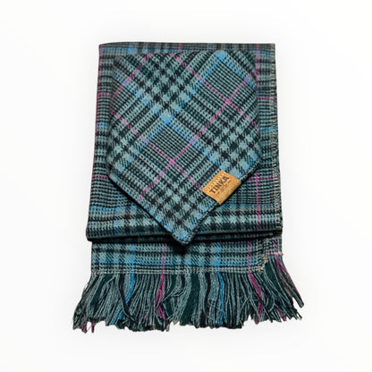 Blue & Pink Bundle: Human Scarf and Matching Dog Bandana