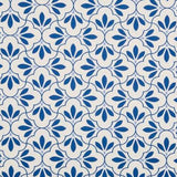 Navy blue and cream geometric tile print fabric for Tinka & Co handmade water-resistant dog snood. Copy