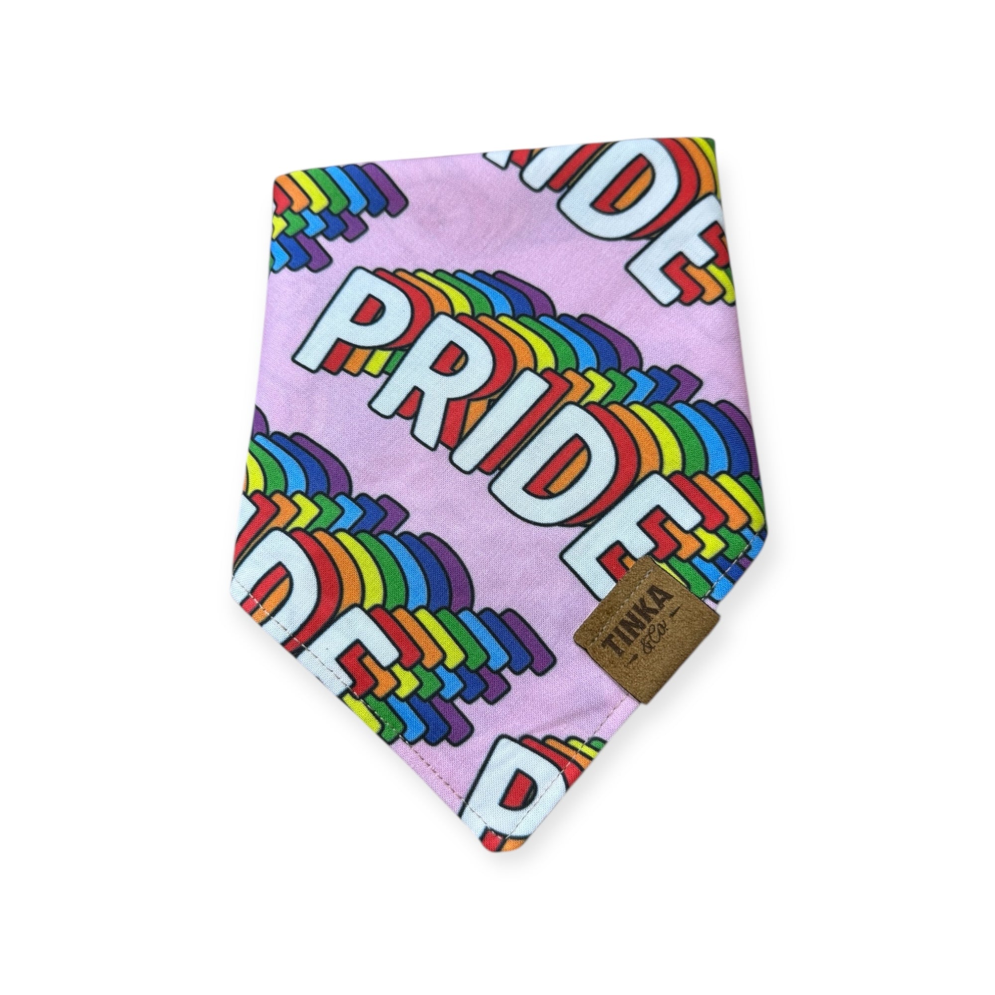 Pink Rainbow Pride Dog Bandana — Handmade in Australia