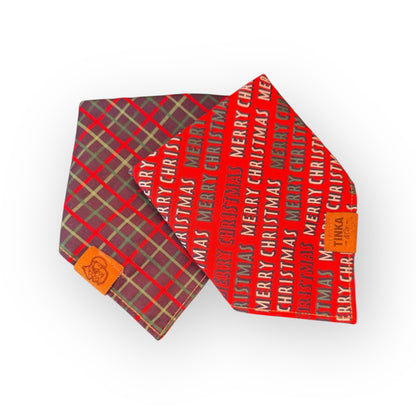 Limited Edition - Merry Tartan | Reversible Dog Bandana