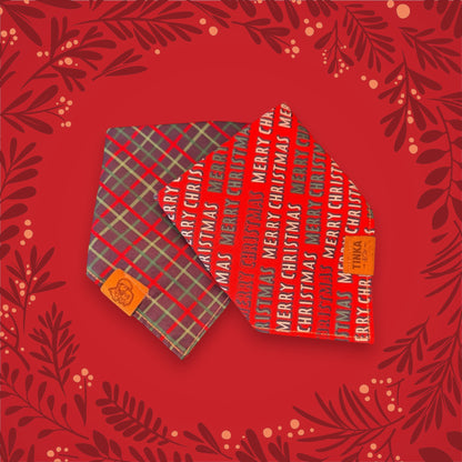 Limited Edition - Merry Tartan | Reversible Dog Bandana
