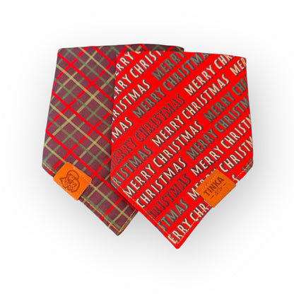 Limited Edition - Merry Tartan | Reversible Dog Bandana