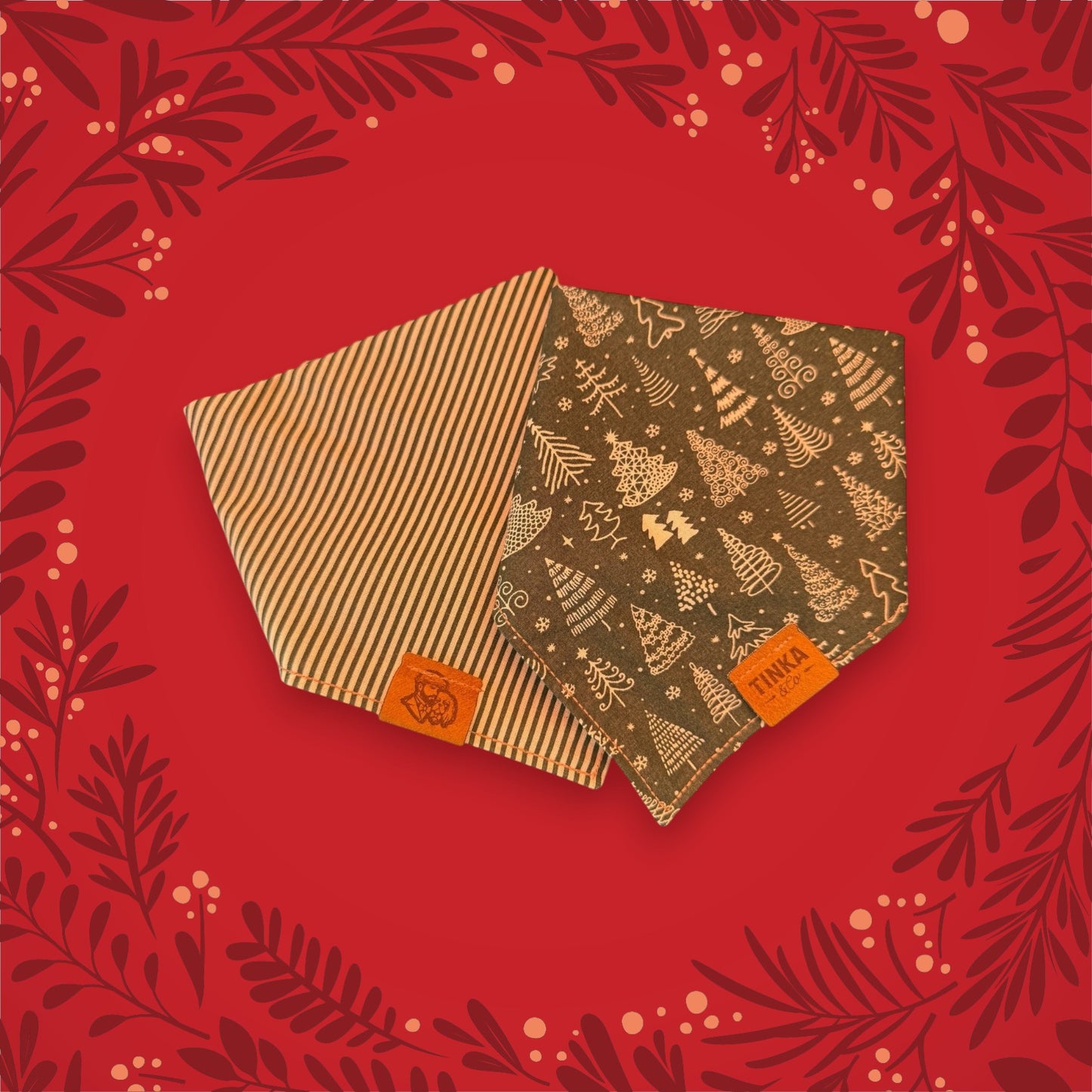 Limited Edition - The Dapper Pine | Green Reversible Dog Bandana