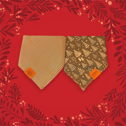 Limited Edition - The Dapper Pine | Green Reversible Dog Bandana