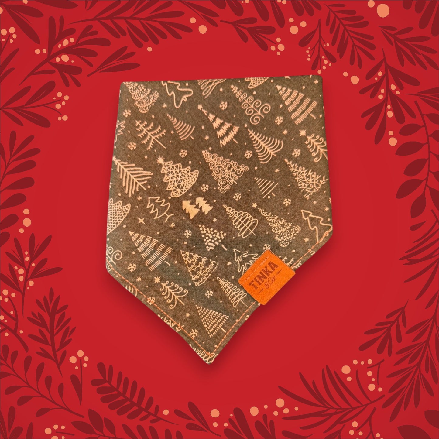 Limited Edition - The Dapper Pine | Green Reversible Dog Bandana