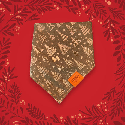 Limited Edition - The Dapper Pine | Green Reversible Dog Bandana