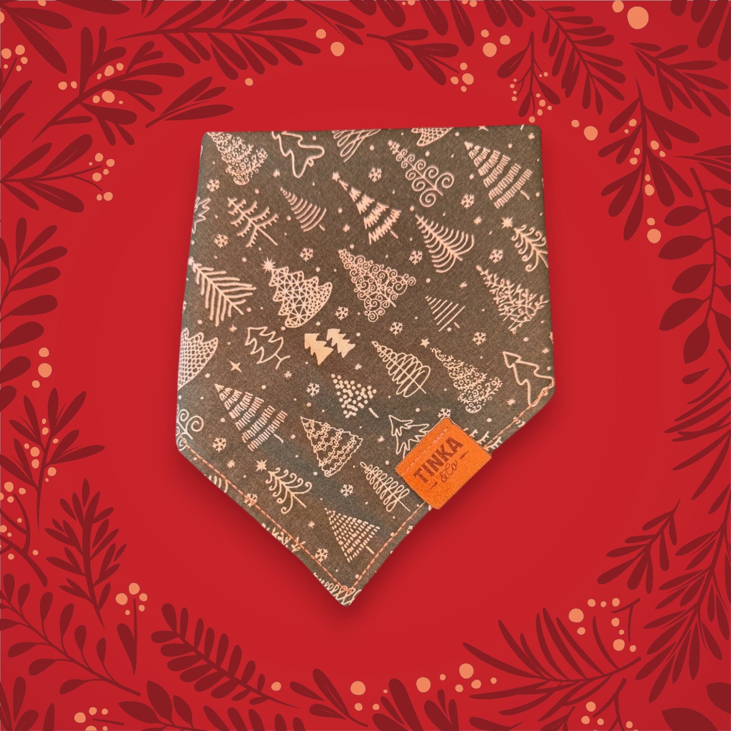 Limited Edition - The Dapper Pine | Green Reversible Dog Bandana