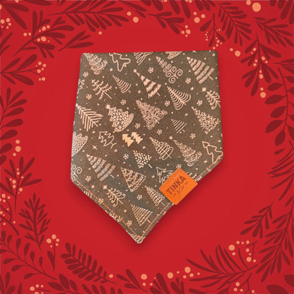 Limited Edition - The Dapper Pine | Green Reversible Dog Bandana