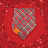 Limited Edition Merry Tartan Reversible Dog Bandana — Handmade in Australia