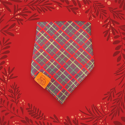 Limited Edition - Merry Tartan | Reversible Dog Bandana