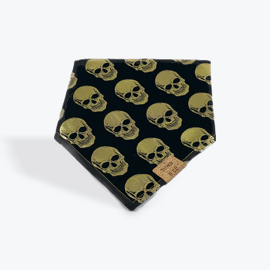 Gold Skull - Dog Bandana