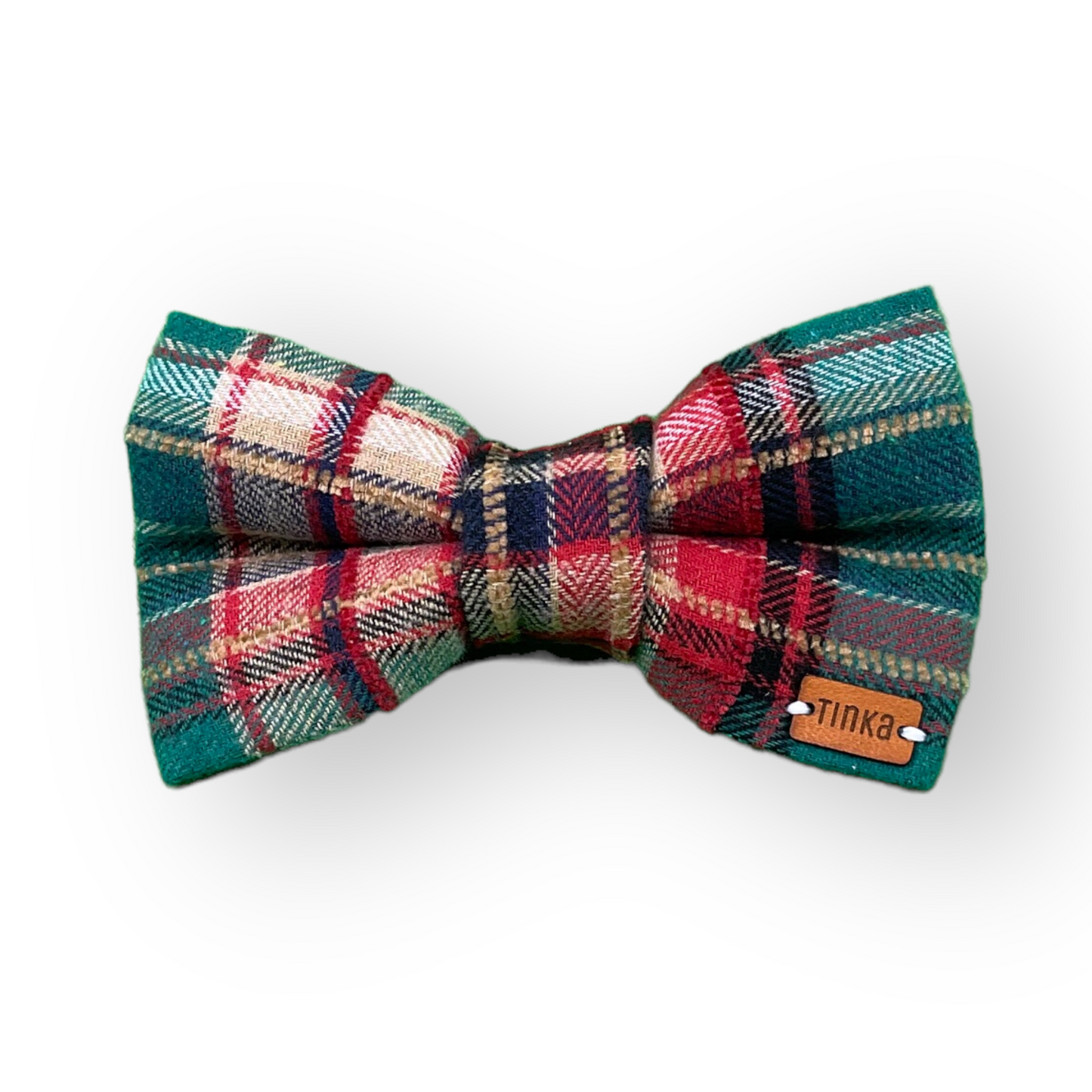 Green Yarn Tartan - Dog Bow-Ties